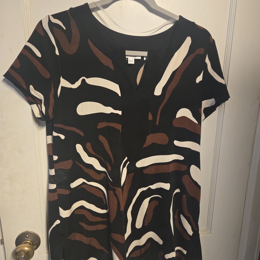Chico's Black and Brown Tunic, Size 1 (Medium)